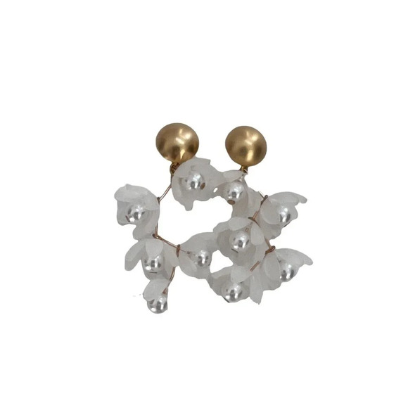 Shiver + Duke Liza Flower Dangle Earrings - Picture 6 of 6